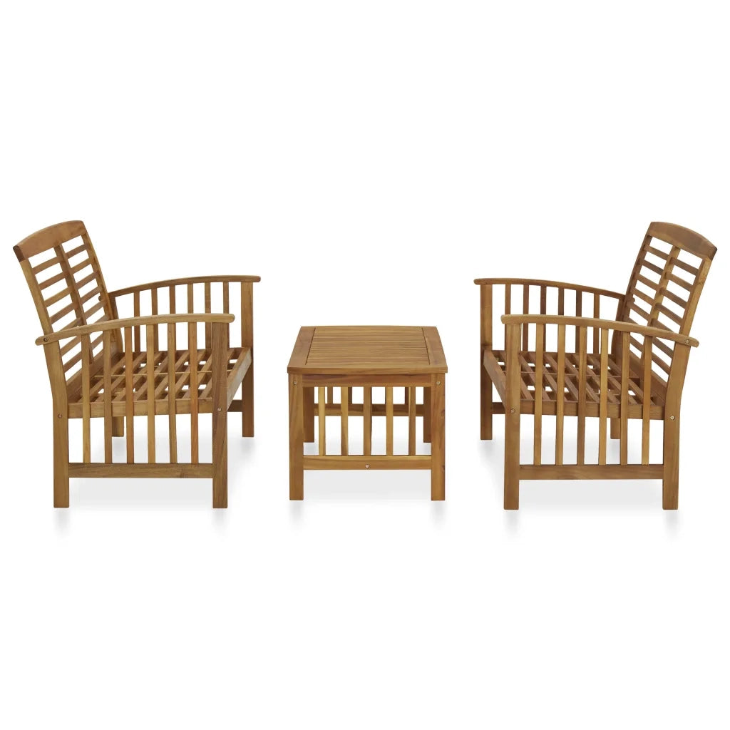 Set Divani da Giardino 3 pz | Set Salotto da Giardino in Legno Massello di Acacia