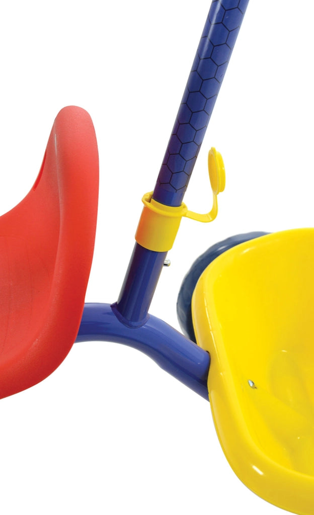 Triciclo a Pedali Primi Passi per Bambini con Maniglione Genitoriale Rimovibile e Vano Contenitore Marvel Spidey Blu