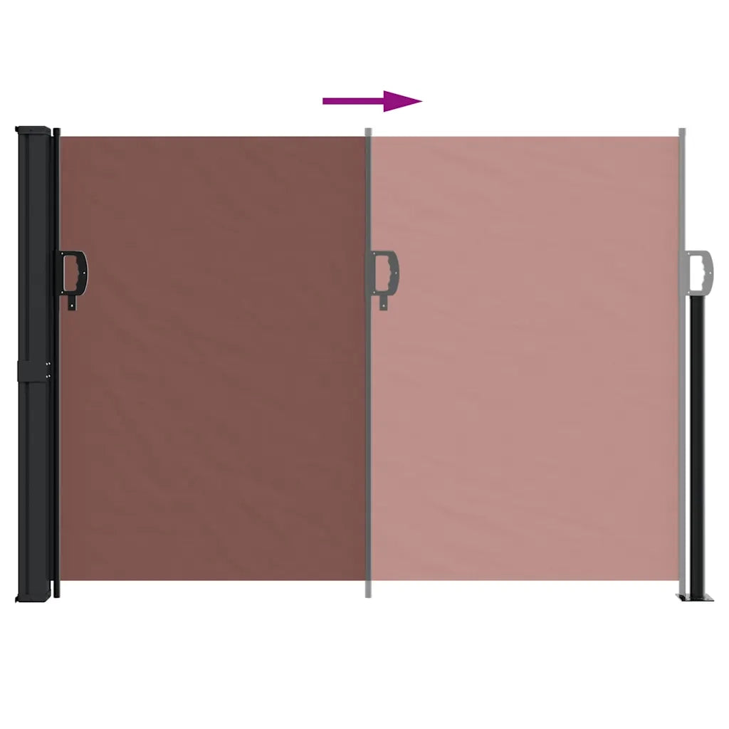 Tenda da Sole Laterale Retrattile-Tenda parasole per balcone per giardino Marrone 140x500 cm