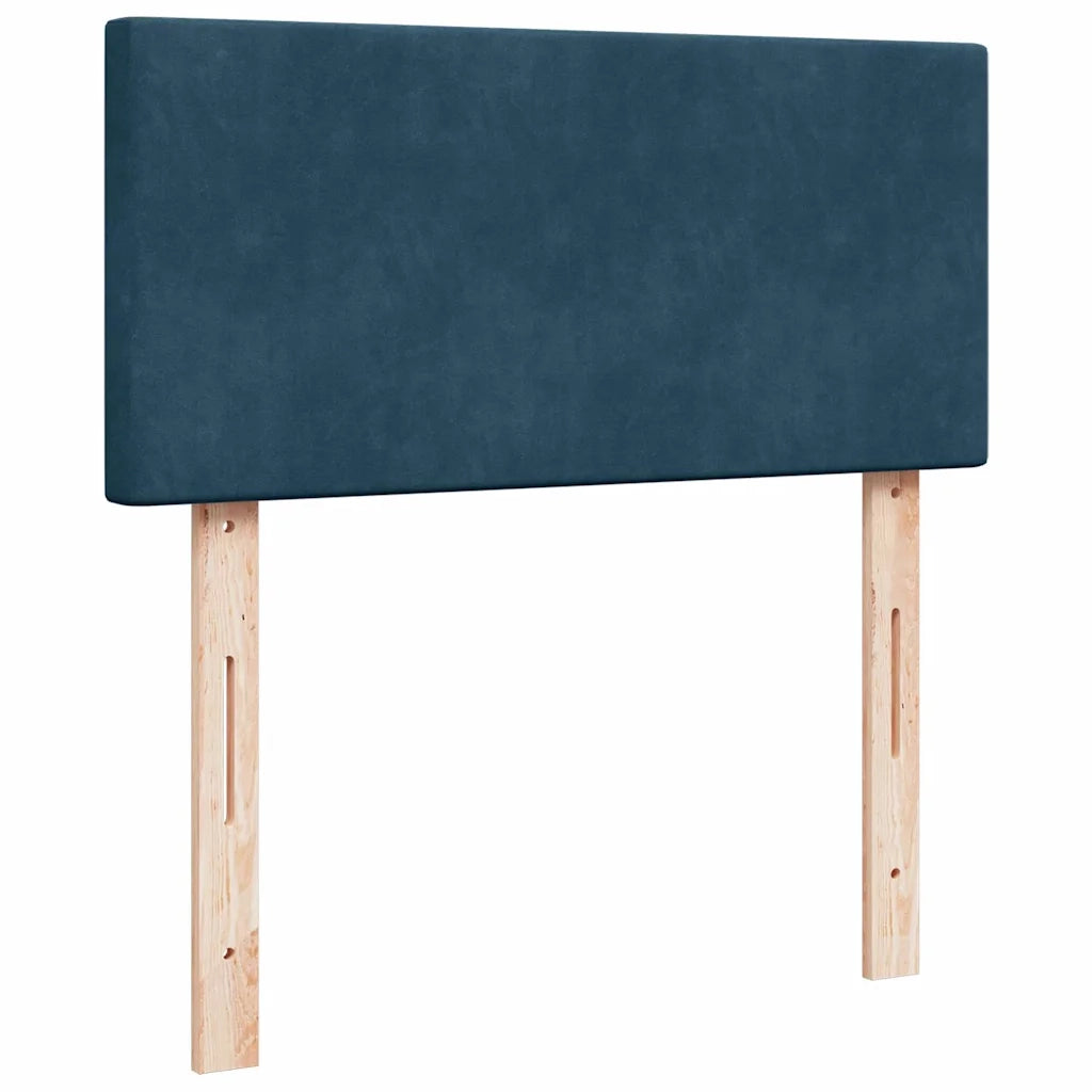 Giroletto a Molle con Materasso Blu 90x190 cm in Velluto