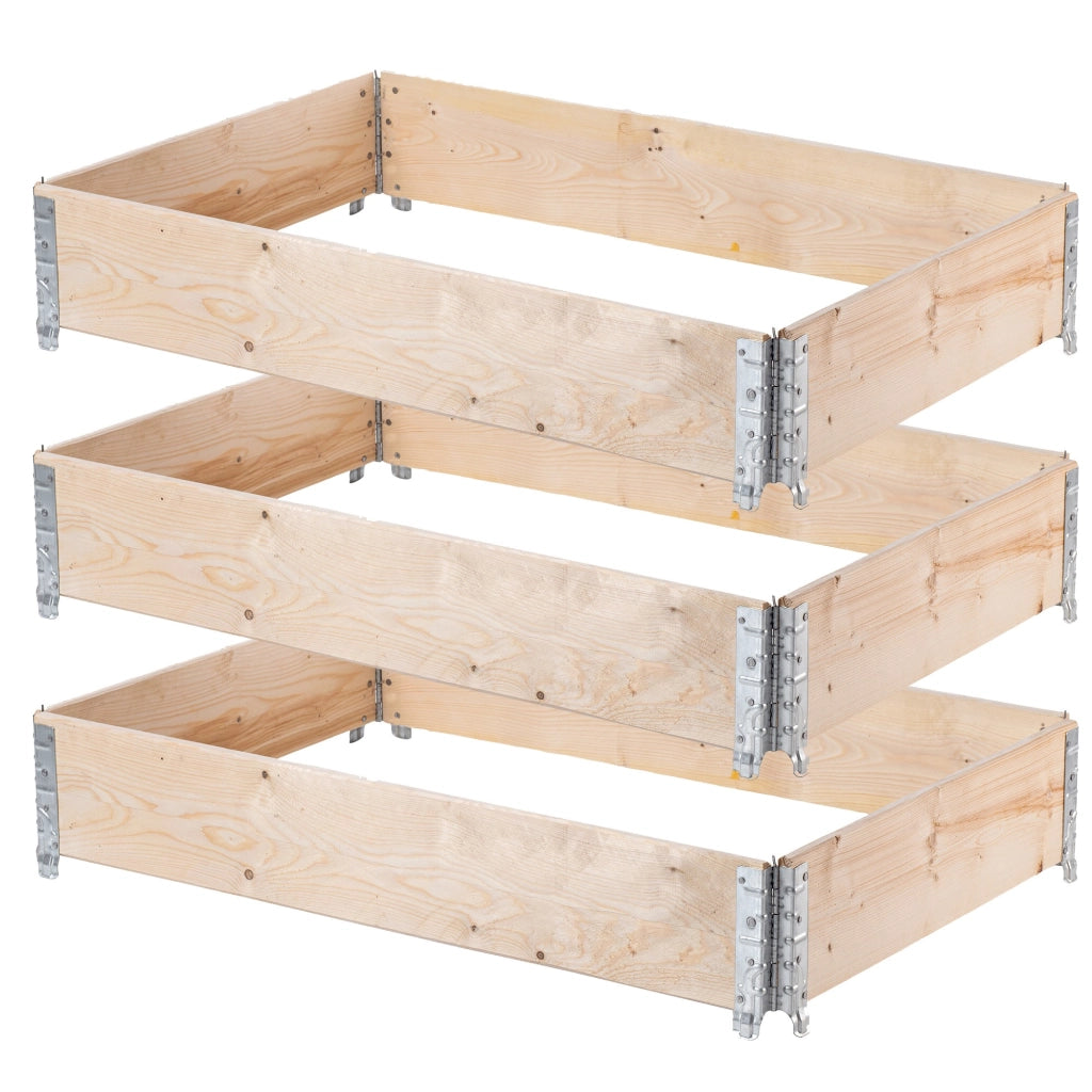 KADAX Prolunga per pallet in legno 120x80 cm, letto per container, confezione da 3