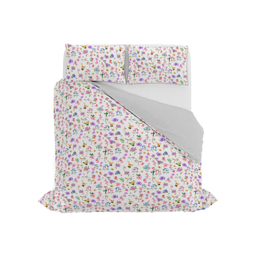 Copripiumino Matrimoniale con Federe Stampato in Puro Cotone Gaia