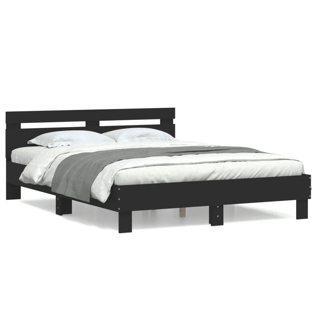 Giroletto con Testiera Neri 140x190 cm in Legno Multistratocod mxl 110039