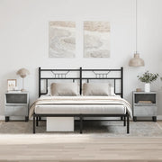 Comodini 2pz-Set di 2 Tavolino da notte Grigio Cemento 40x35x50 cm in Legno Multistrato 611744