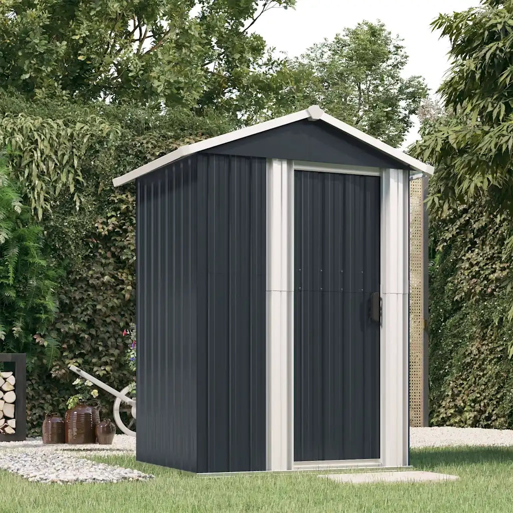 Capanno da Giardino Antracite 126x97,5x177cm in Acciaio Zincatocod mxl 93509