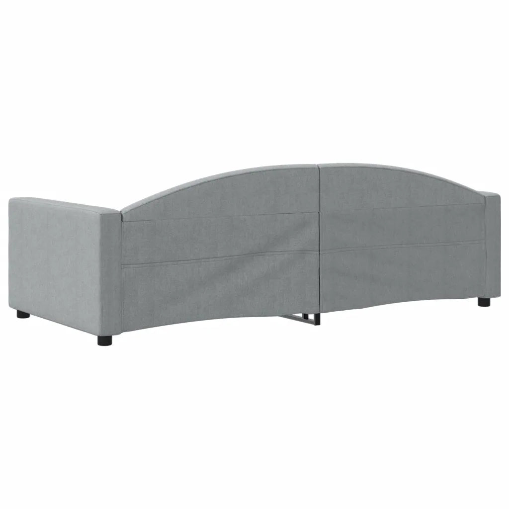 Letto da Giorno Grigio Chiaro 90x200 cm in Tessuto 354111