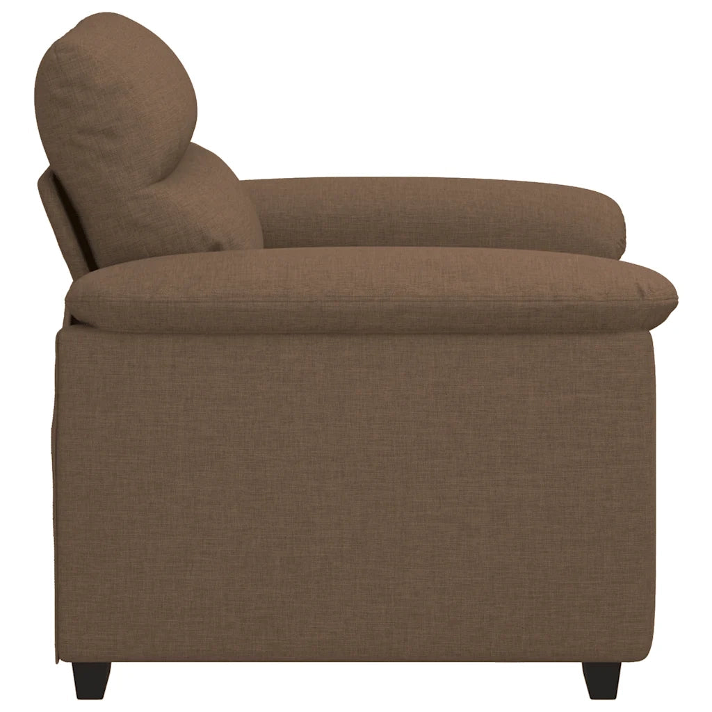 Poltrona-Divano Sedia-Poltroncina Marrone 100x81x84 cm in Tessuto