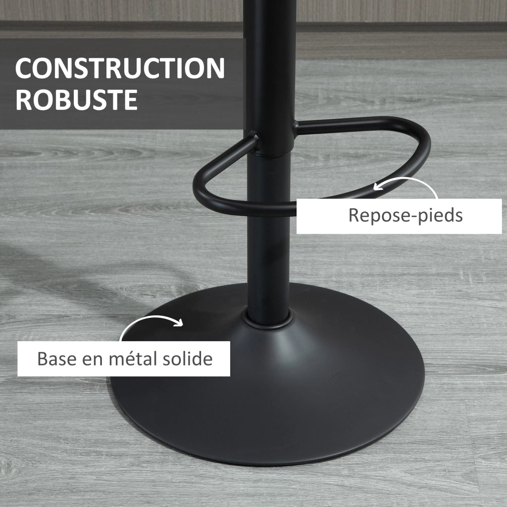 Sgabelli da bar vintage 2 pezzi ¨C Minimal ¨C regolabile girevole grigio