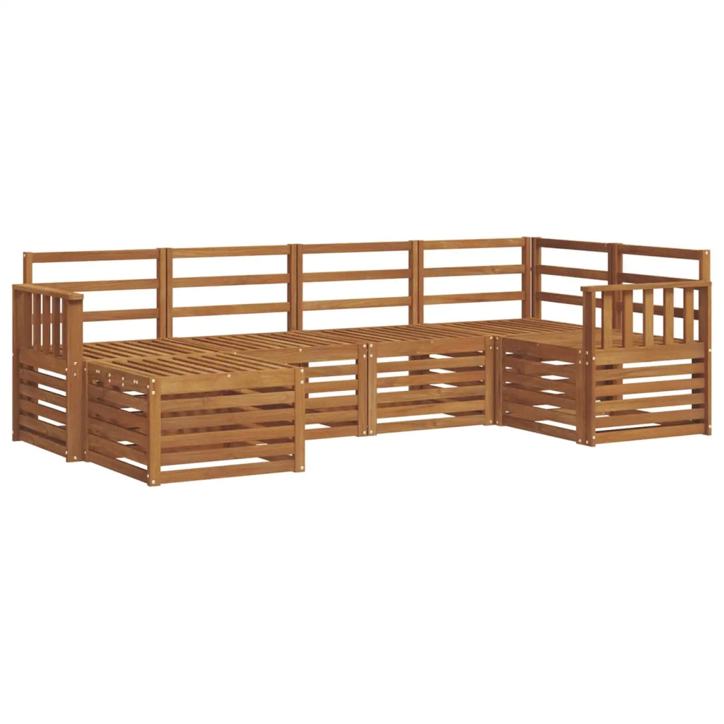 Set divani 6 pcs Naturale Legno di Acacia Massello 3375079