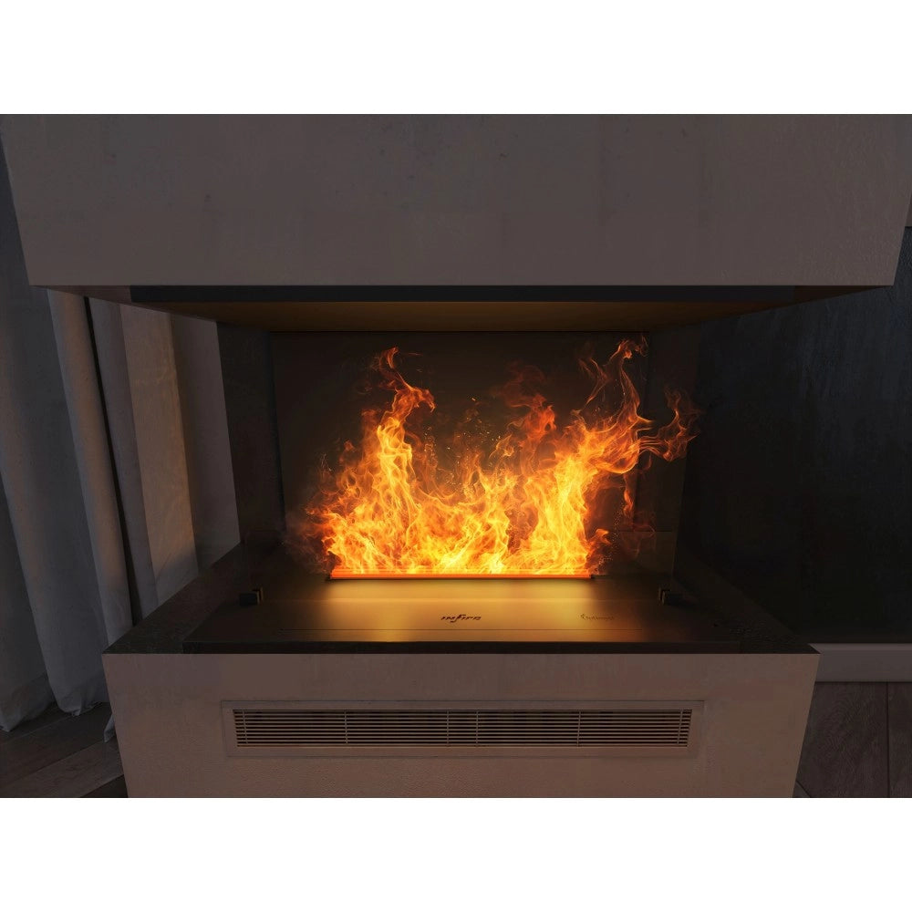 Caminetto a Vapore Acqueo da Incasso Inside C800 con Fiamma Multicolore, Effetto 3D e Controllo App, Serbatoio 1.2l - 80cm