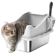 Cassetta igienica per gatti ¨C Zephmum ¨C Grigio 43x33x25 cm