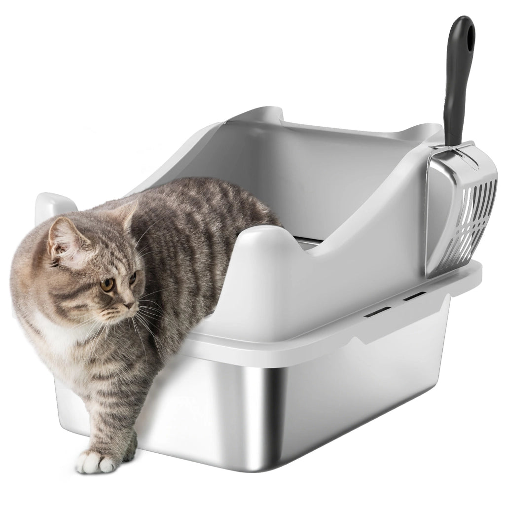 Cassetta igienica per gatti ¨C Zephmum ¨C Grigio 43x33x25 cm