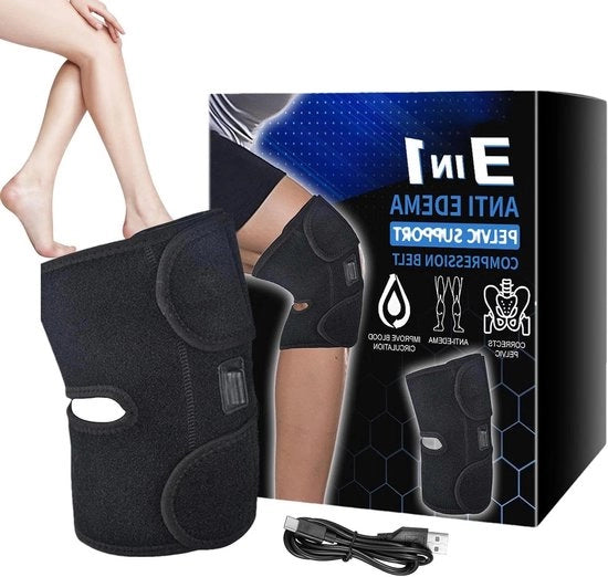 Sostegno riscaldante per ginocchio - 3 modalità massaggiatrice per le gambe - impianto riscaldante senza fili per la zona ginocchio - cuoio capelluto - gomito - articolazione della coscia - trattamento per spasmi muscolari.