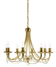 Lampadario Candellux Muza 38-69187 ottone 8xE14 regolabile