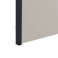 Store laterale Parasole Paravento retrattile dim. 3L x 1,40H m alluminio Poliestere Anti-UV Alta densità 180 g/m² Grigio