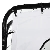Porta da Calcio per Bambini e Adulti con Rete in PE, in Metallo e Oxford, Bianco e Nero, 240x88x171.5cm