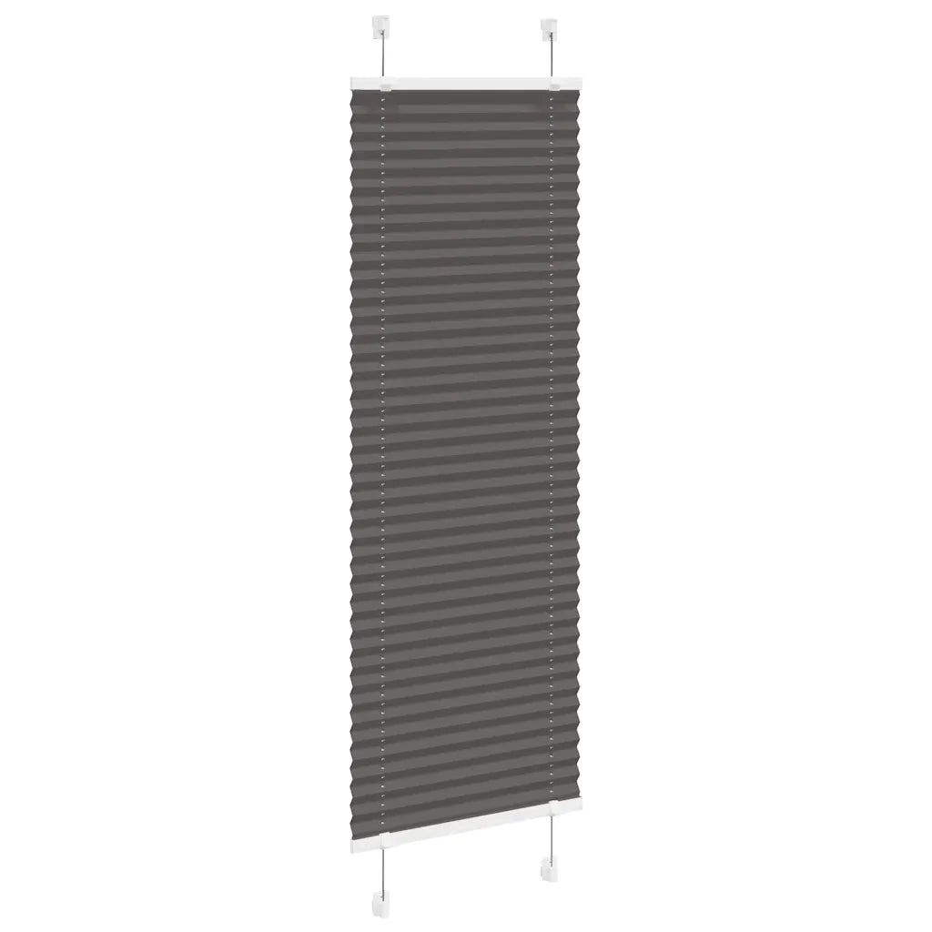 vidaXL Tenda Plissettata Nera 45x100 cm Larghezza Tessuto 44,4 cm