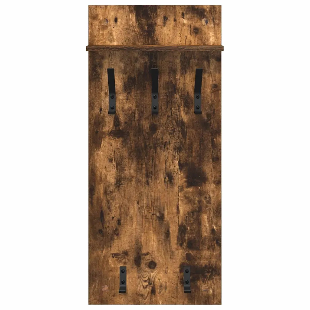 Appendiabiti a muro A parete Rovere fumé 40 x 10 x 90 cm 874455