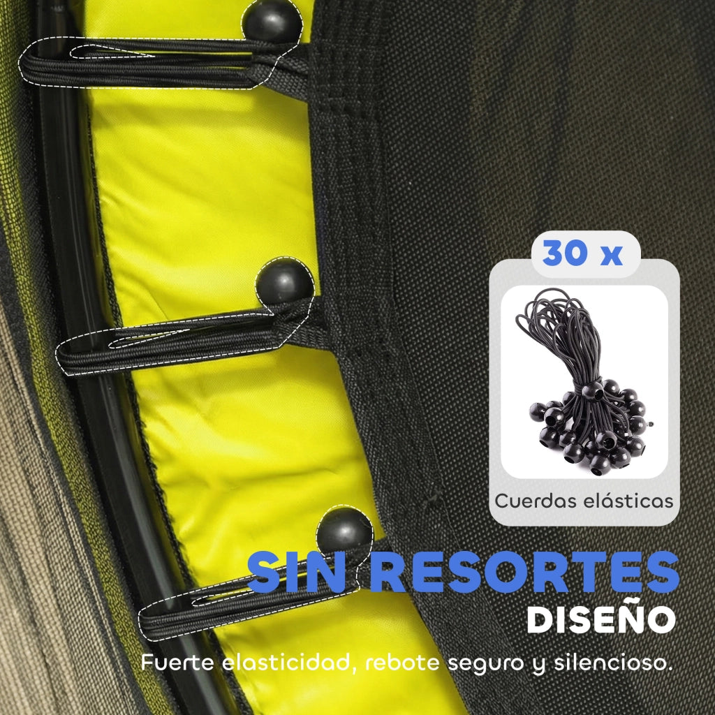 Trampolino Elastico per Bambini ?140 cm ¨C Xylo ¨C Con Rete di Sicurezza, Giallo, 3-10 Anni