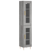 Credenza | Madia | Buffet da pranzo | Armadio da pranzo Grigio Sonoma 34,5x34x180 cm in Legno Multistrato