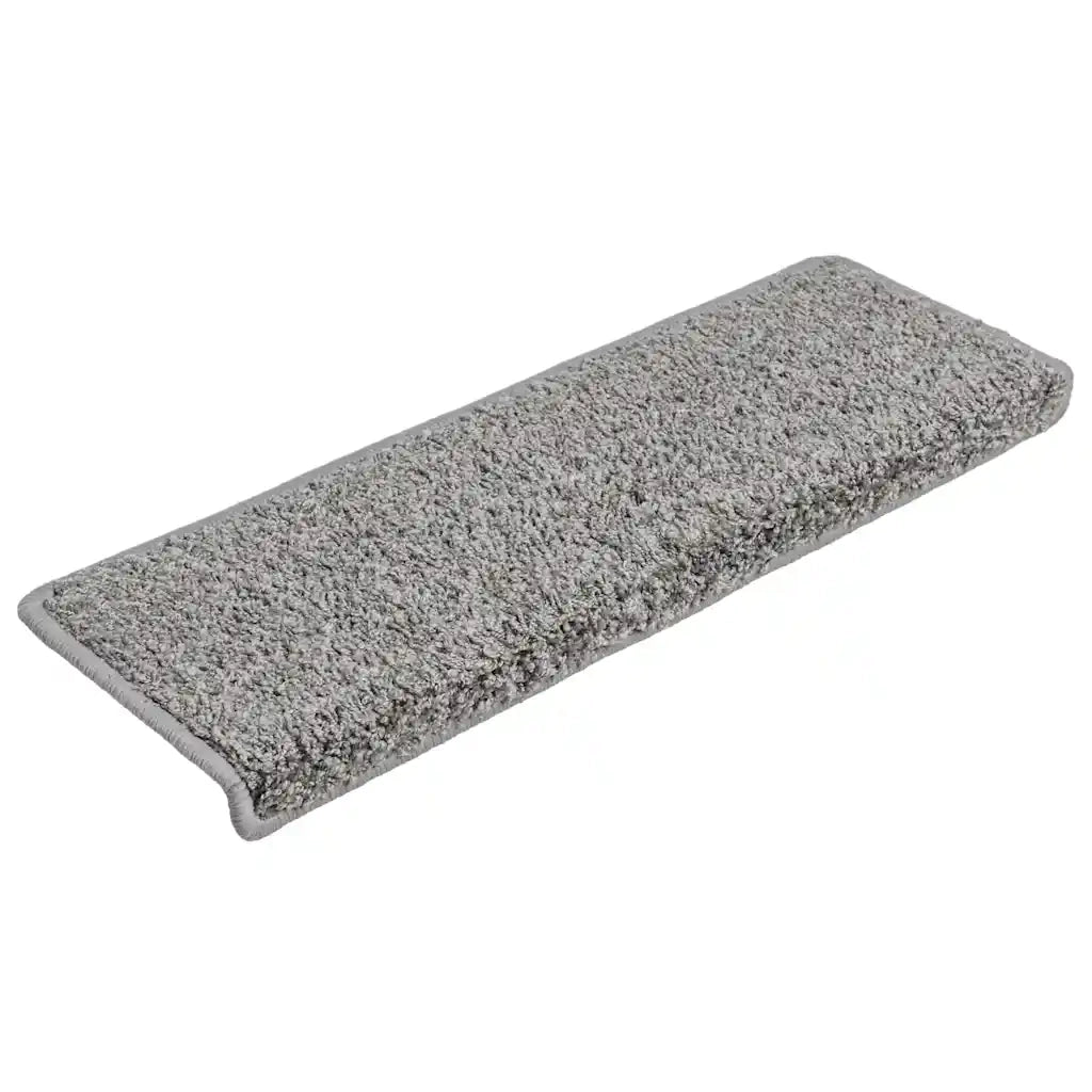 Tappetini per scale 20 pz 65x21x4 cm Grigio Bordo rettangolare 3365851