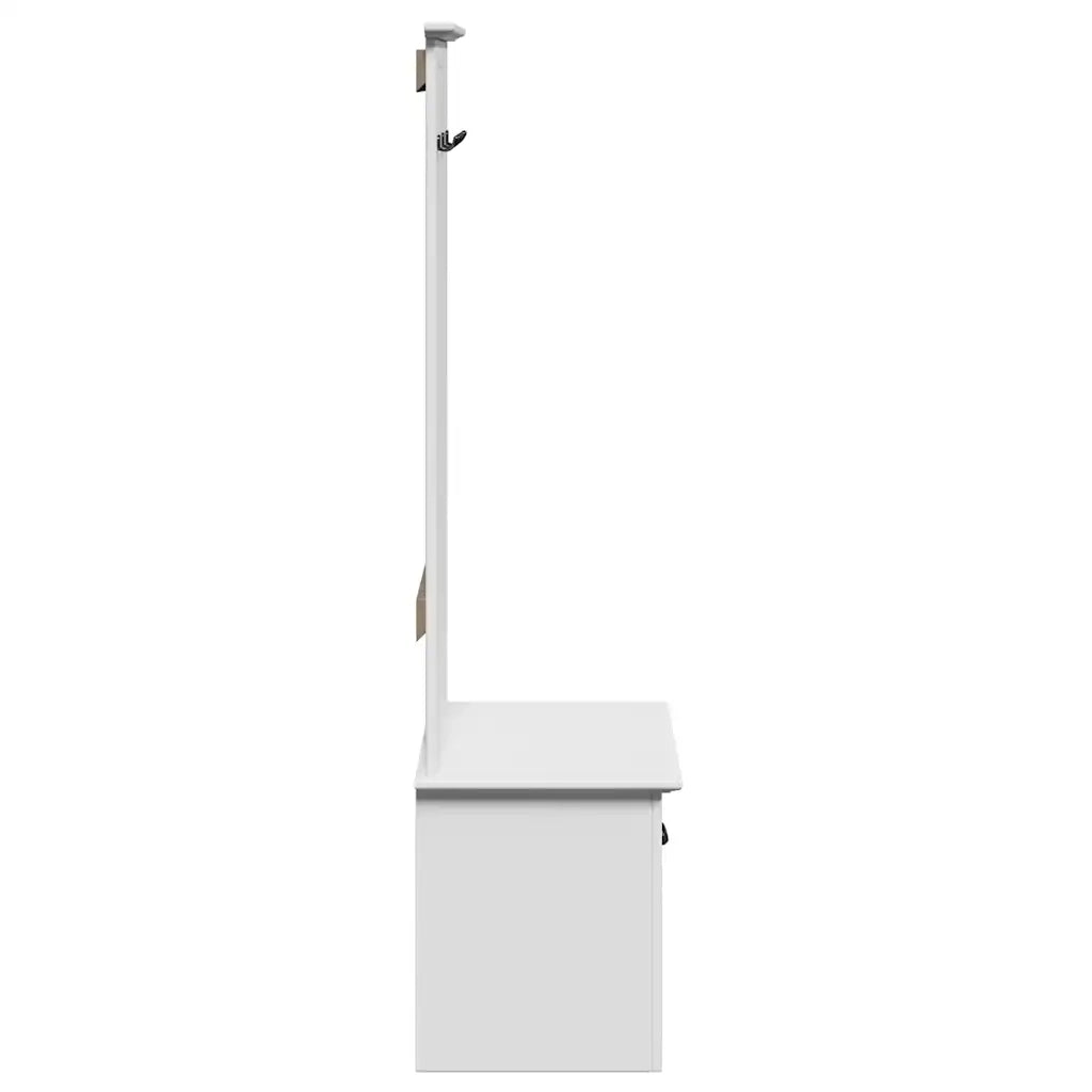 vidaXL Mobiletto da Ingresso con Ganci BODO Bianco 50x40x157 cm
