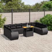 Set Divani da Giardino 11 pz con Cuscini in Polyrattan Nerocod mxl 112586