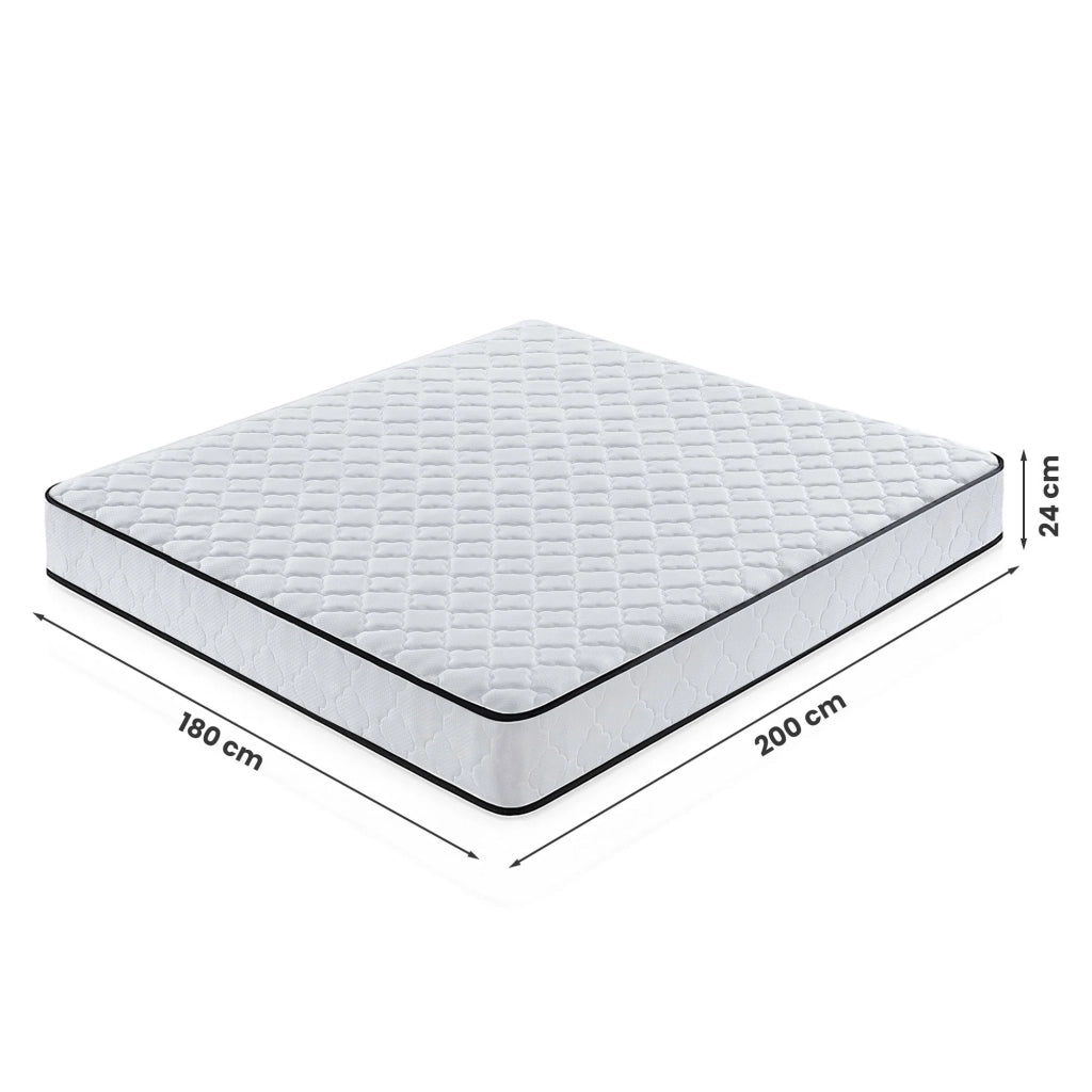 Materasso a molle insacchettate 7 zone con coprimaterasso incluso durezza H3 180x200 cm