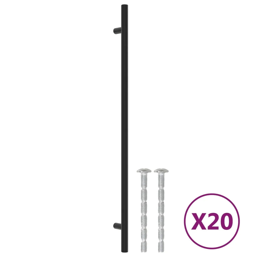 Maniglie per Mobili 20 pz Nere 320 mm in Acciaio Inox CFW4718164