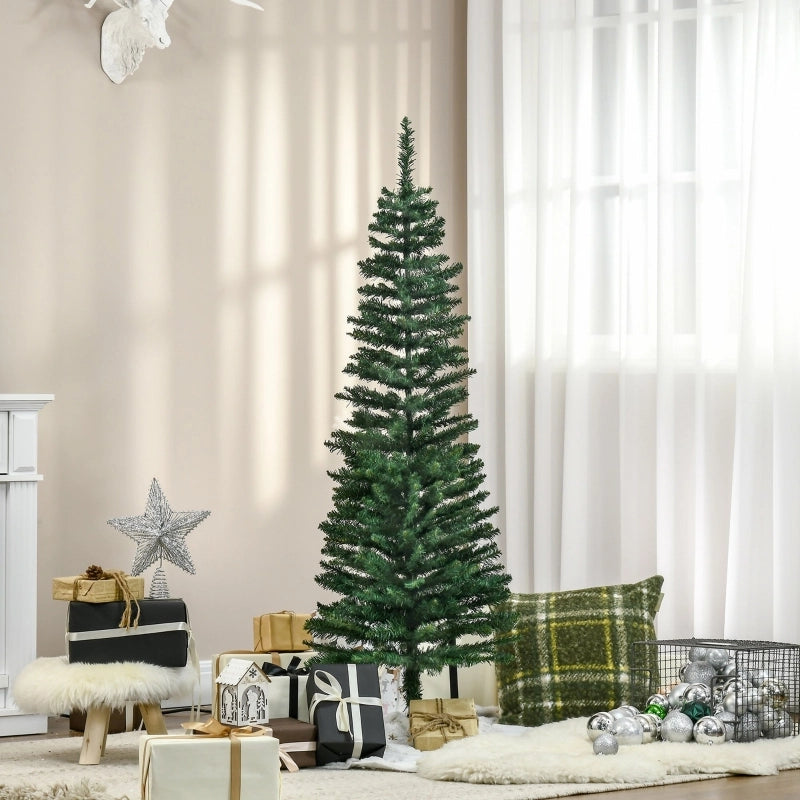 Albero di Natale artificiale, abete artificiale, con stella di Natale e supporto inclusi, 1,5 m, verde