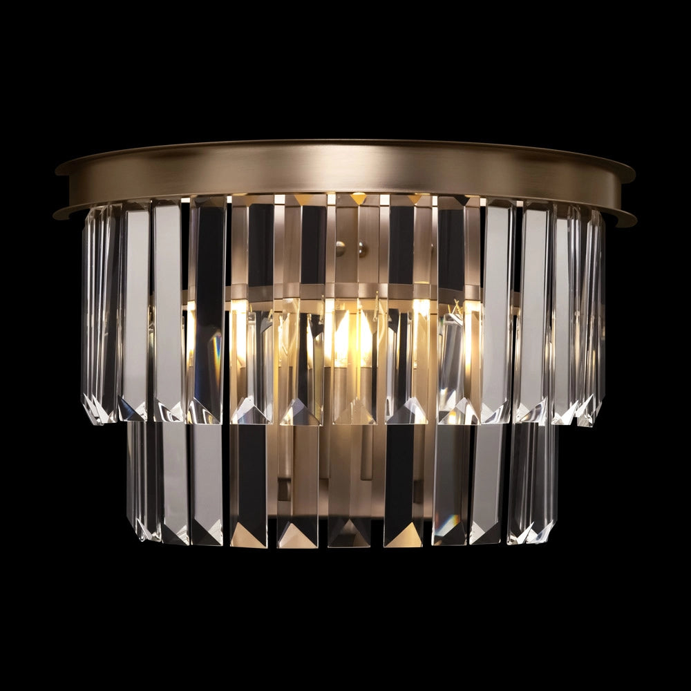 Maytoni applique contemporanea Revero 1 luce E14 ottone metallo diffusore vetro