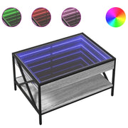 Tavolino da salotto | Tavolino da caff¨¨ | Tavolino da Soggiorno con LED Infinity Grigio Sonoma 70x50x38 cm