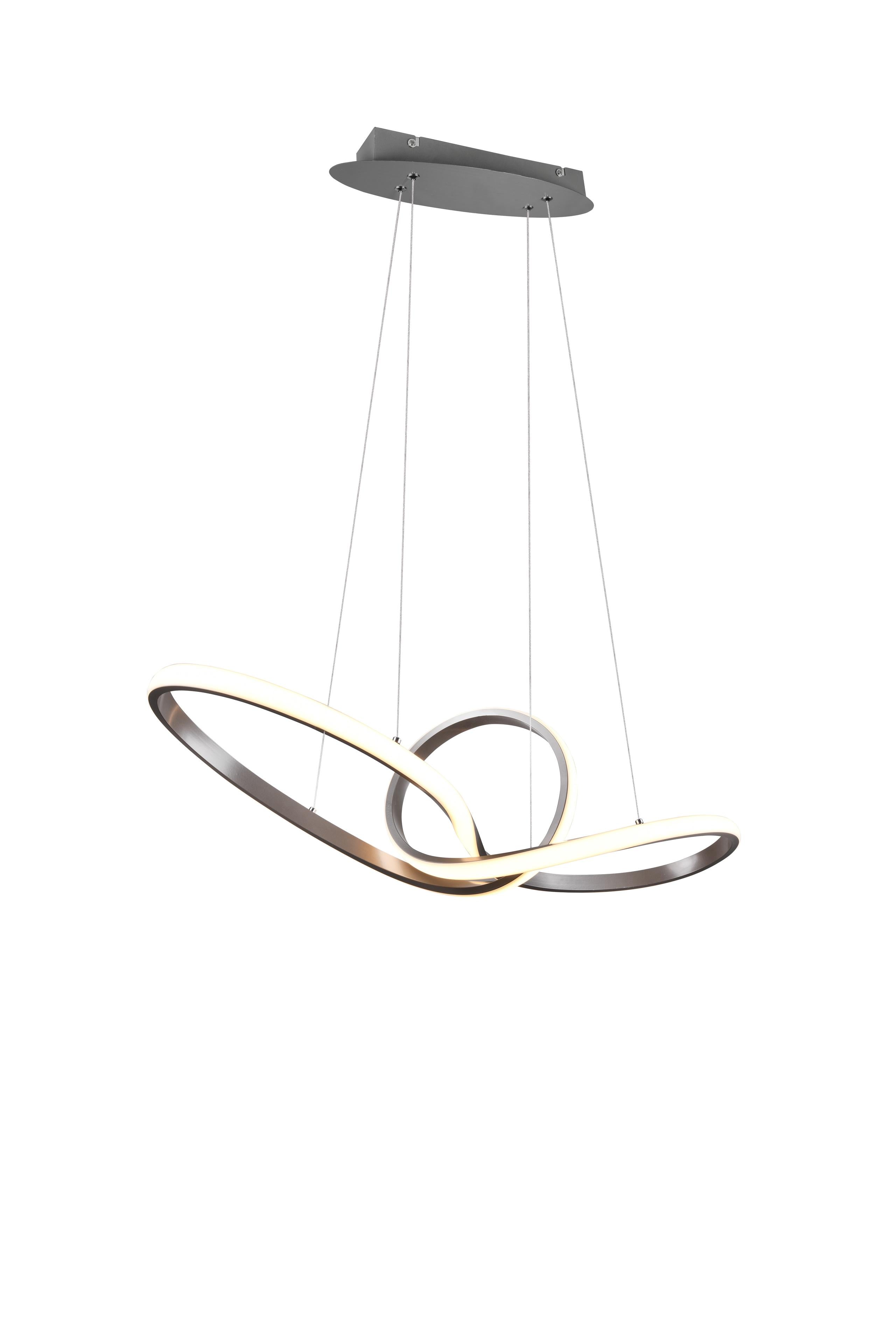 Lampada a Sospensione da Interno a LED in Metallo Nickel Opaco