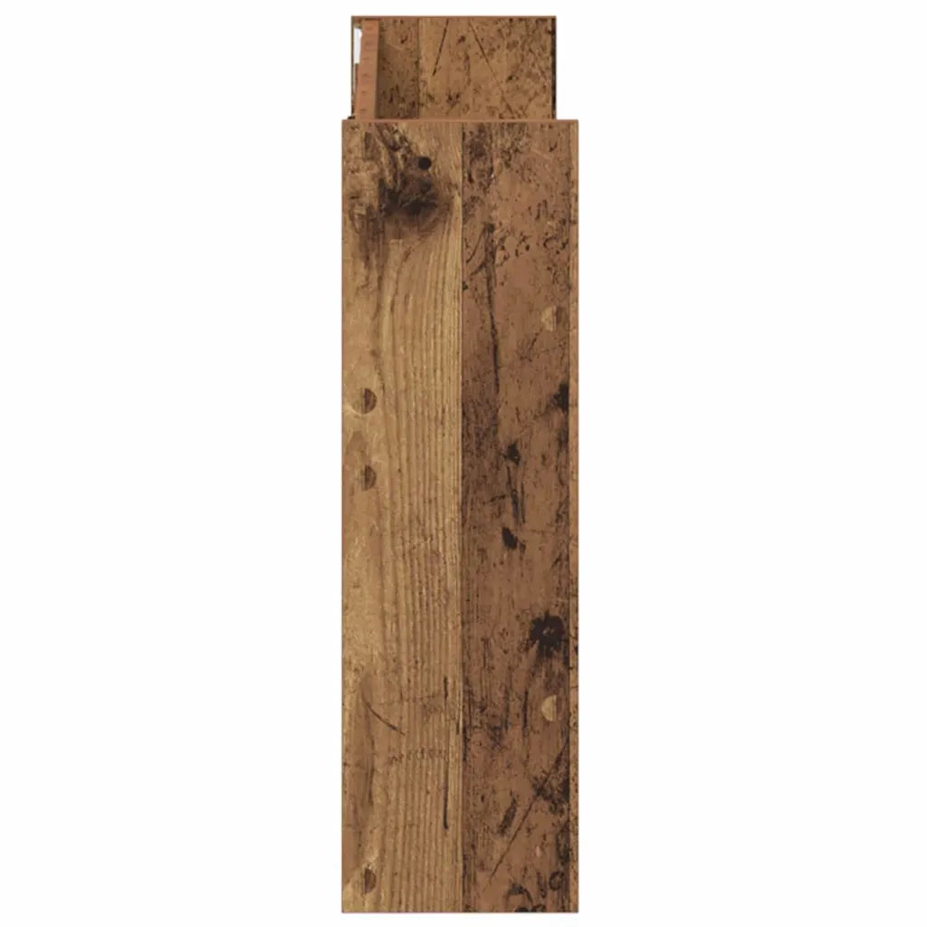 vidaXL Armadi per scarpe da muro 2 pcs Legno vecchio Legno multistrato