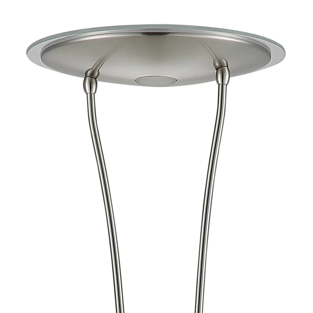 LÚZETE - LAMPADA DA TERRA LED ARTEMIS 19W+5W 3000K USB NICKEL