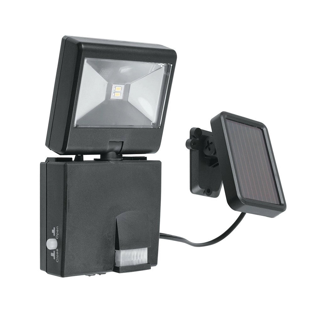 PROIETTORE LED COSMO NERO 1W 80LM 4000K CON SENSORE REGOLABILE IP44 9,3X18,5CM