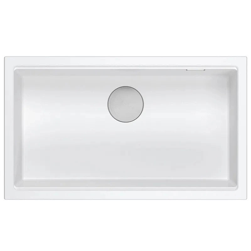 Lavello In Granito Logan 110 White Tappo acciaio
