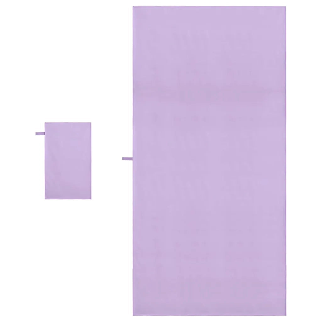 Set di Asciugamani Sportivi 2 pcs Viola Tessuto