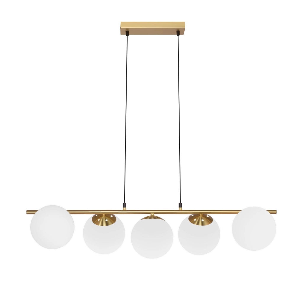 Lampada a sospensione ZMH vetro dorato diametro 90 cm altezza regolabile 150 cm E27 stile moderno