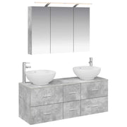 Set di mobili per il bagno 4 pcs Grigio Cemento 3406978