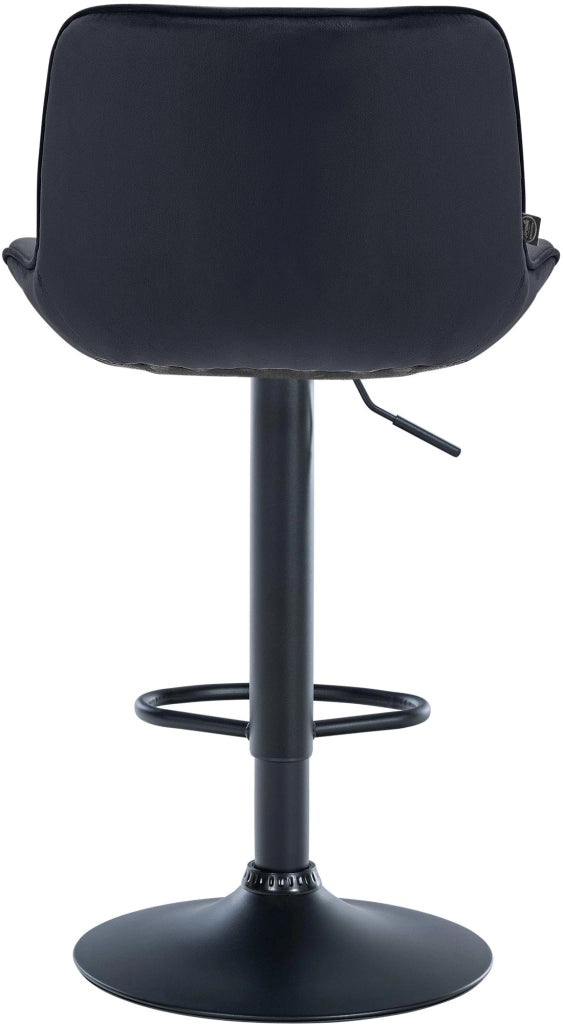 Set di 2 sgabelli da bar Vonore in velluto nero,nero