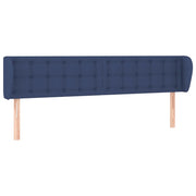 Testiera | Testata ad Orecchio Blu 163x23x78/88cm in Tessuto