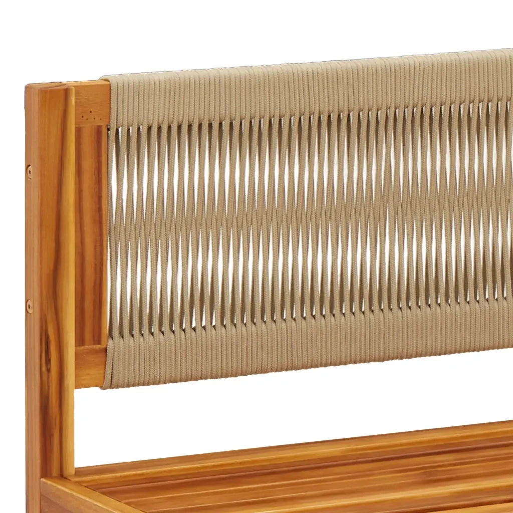 vidaXL Divani da Giardino Angolari con Cuscini 2 pz in Legno di Acacia e Corda