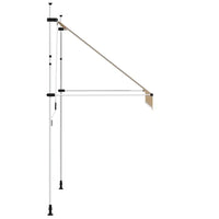 Tenda da Sole Retrattile Manuale 200cm Strisce Arancione Bianco 43232
