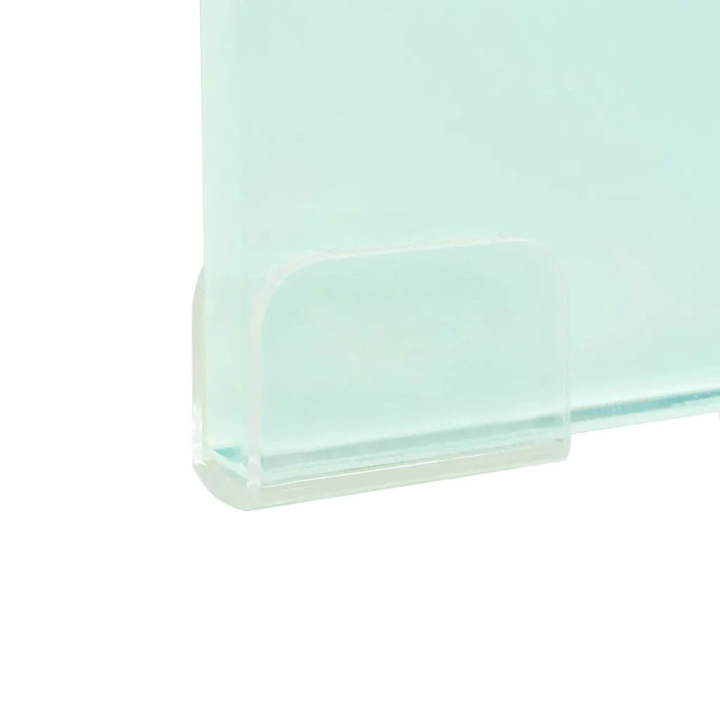 Pratico supporto TV/buffet/supporto per monitor di design per TV in vetro bianco da 100 cm 2502222