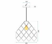 Lampada Da Soffitto Pensile Metallico Nero APP338-1CP