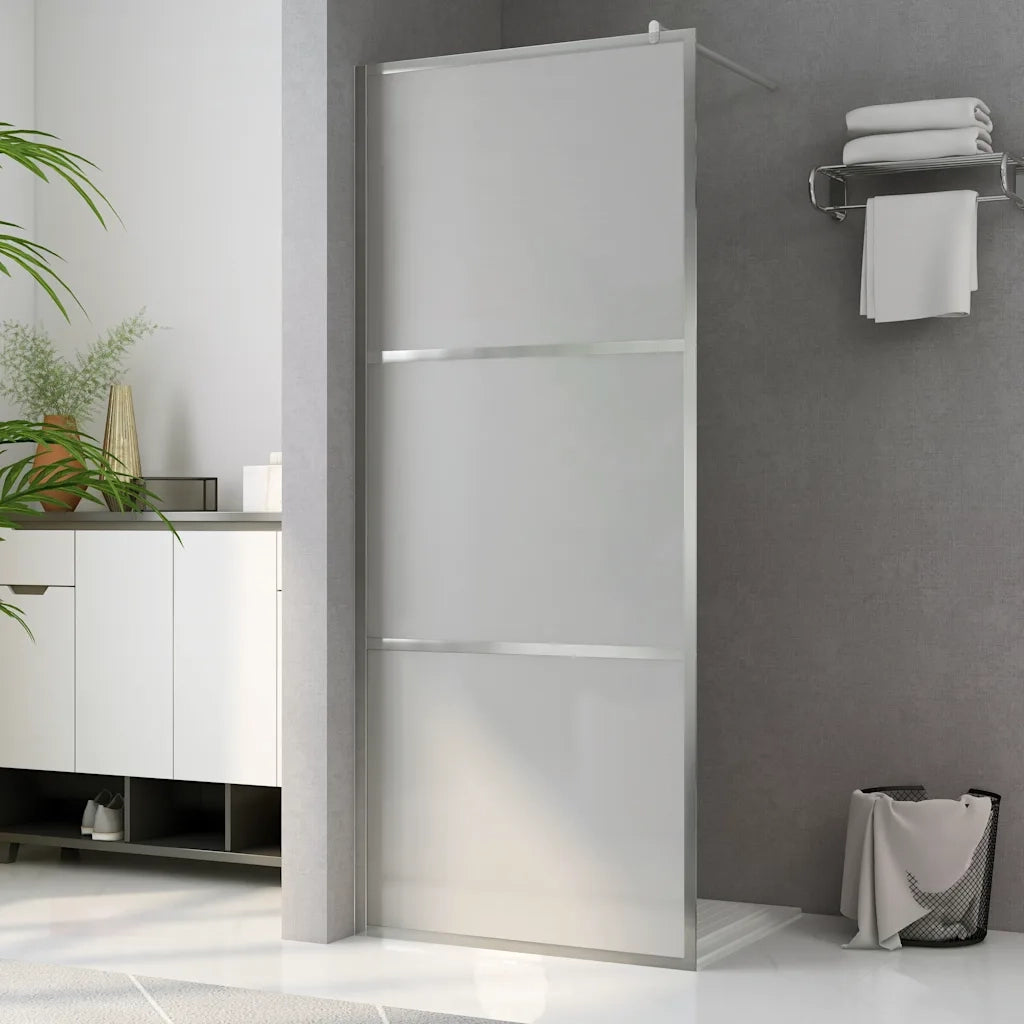 Parete per Doccia Walk-in in Vetro Smerigliato ESG 80x195 cm CFW3190141