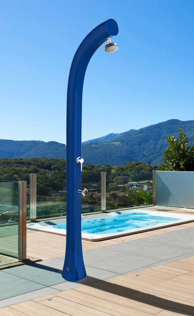 Doccia Solare da Esterno Giardino 30L Miscelatore e Lavapiedi Arkema Jolly Plus Cherry
