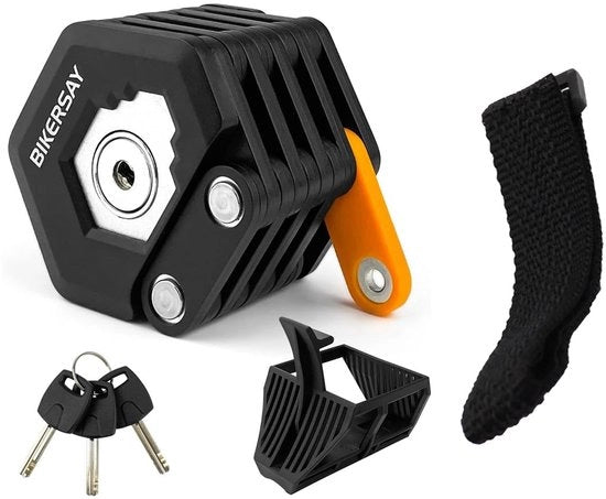 Bicicletta pieghevole - Sicurezza di alta qualità - Robusta e duratura - 83 cm - Incluso 3 chiavi - Soluzione di sicurezza per biciclette - Cod.
