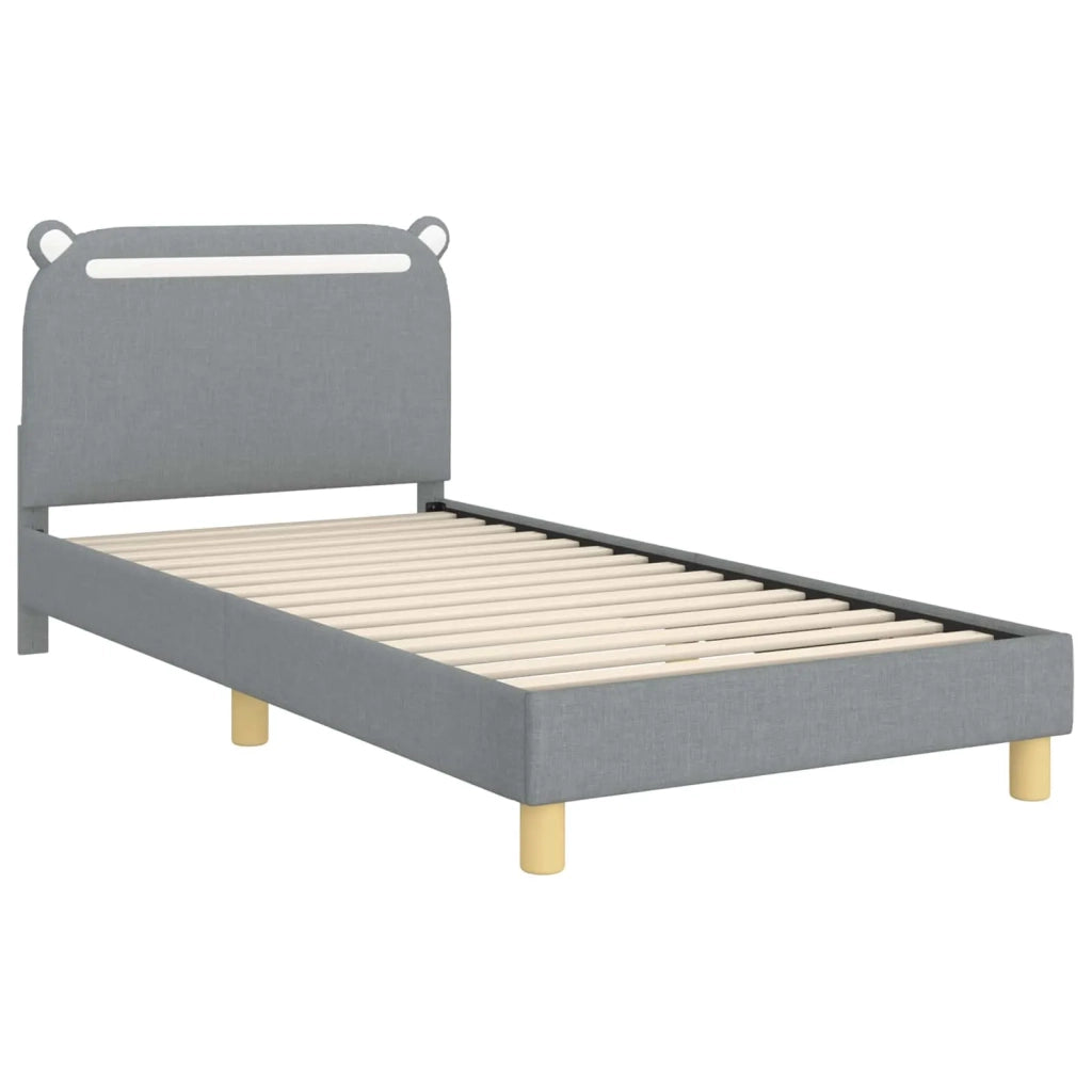 Struttura letto bambini con testata Grigio Chiaro 90 x 200 cm